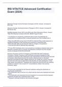 IRS VITA&sol;TCE Advanced Certification Exam &lpar;2024&rpar;