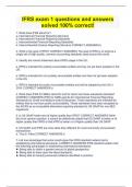 IFRS exam 1 questions and answers solved 100&percnt; correct&excl;