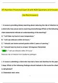 NGN ATI Nutrition Proctored 2023 Form B Exam Questions and Answers | 100% Verified Answers