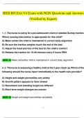 2024 NGN HESI RN EXIT V4 EXAM WITH 160 QUESTIONS AND ANSWERS (VERIFIED BY EXPERT)