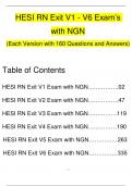 2024 NGN HESI RN Exit Exam V1,V2,V3,V4,V5,V6, Each Exam with 160 latest Questions and Answers Updated (Verified by Expert)