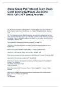 Alpha Kappa Psi Fraternal Exam Study Guide Spring 2024&sol;2025 Questions With 100&percnt; All Correct Answers&period;