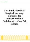 Test Bank -Medical-Surgical Nursing: Concepts for Interprofessional Collaborative Care 9th edition