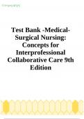 Test Bank -Medical-Surgical Nursing&colon; Concepts for Interprofessional Collaborative Care 9th edition
