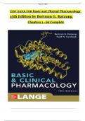 TEST BANK For Basic and Clinical Pharmacology, 15th Edition by Bertram G. Katzung, Verified Chapters 1 - 66, Complete Newest Version