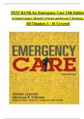 Emergency Care&comma; 13th Edition TEST BANK by Daniel Limmer&comma; Michael F&period; O'Keefe&comma; Verified Chapters 1 - 41&comma; Complete Newest Version