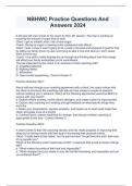 NBHWC Practice Questions And Answers 2024