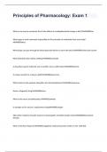 Principles of Pharmacology&colon; Exam 1 questions and answers 2024