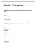 Principles of Pharmacology exam questions and answer 2024