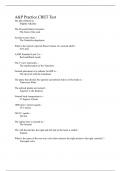 A&P Practice CBET Test&period;LATEST 2024 GRADED A 
