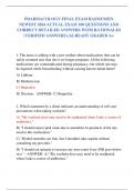 PHARMACOLOGY FINAL EXAM RASMUSSEN NEWEST 2024 ACTUAL EXAM 100 QUESTIONS AND CORRECT DETAILED ANSWERS WITH RATIONALES &lpar;VERIFIED ANSWERS&rpar; &vert;ALREADY GRADED A&plus; 
