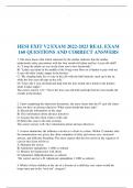 HESI EXIT V2 EXAM 2022-2023 REAL EXAM 160 QUESTIONS AND CORRECT ANSWERS