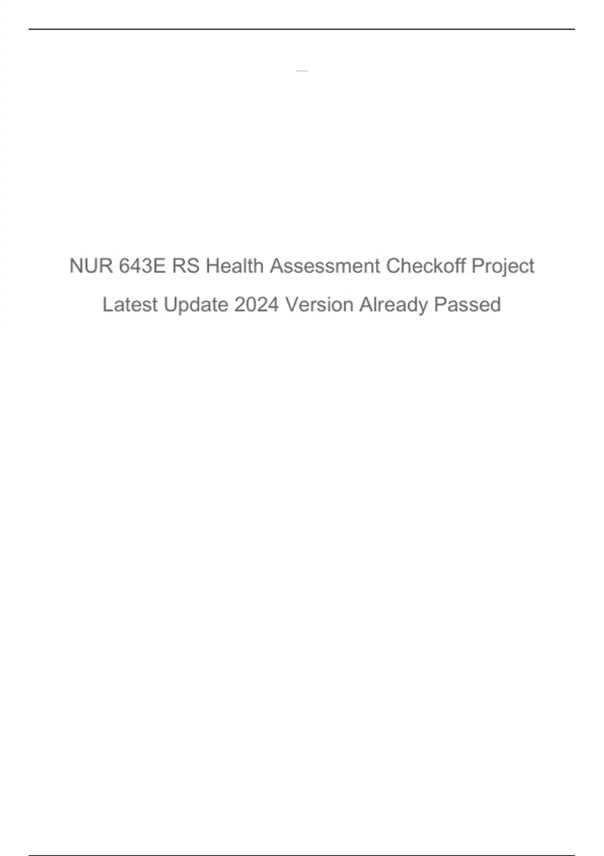 NUR 643E Advanced Health Assessment Midterm Review, NUR643E Advanced ...