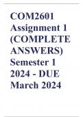 COM2601 Assignment 1 (COMPLETE ANSWERS) Semester 1 2024 - DUE March 2024