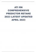 ATI RN COMPREHENSIVE PREDICTOR RETAKE 2023 LATEST UPDATED APRIL 2023