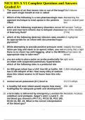 NICU RN A V1 Complete Questions and Answers 2024&sol;2025 Graded A&plus;