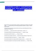 LOUISIANA CLASS D "CHAUFFEUR'S" LICENSE TEST 2024 QUESTIONS WITH 100&percnt; ANSWERS