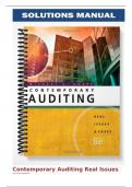 Contemporary Auditing Real Issues and Cases Knapp 8th Edition Solutions Manual 2024/2025