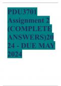 PDU3701 Assignment 2 (COMPLETE ANSWERS)2024 - DUE MAY 2024
