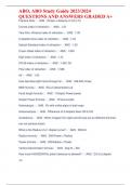  ABO Study Guide 2023&sol;2024 QUESTIONS AND ANSWERS GRADED A&plus;