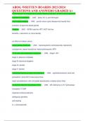 ABOG WRITTEN BOARDS 2023&sol;2024 QUESTIONS AND ANSWERS GRADED A&plus;
