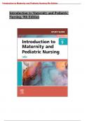 Test Bank For Introduction to Maternity and Pediatric Nursing 9th Edition BY Gloria Leifer Chapter 1-34:ntroduction to Maternity and Pediatric Nursing 9th Edition BY Gloria Leifer: Questions & Answers: Updated A+ Score Solution Guide