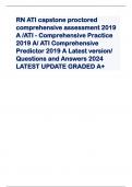 RN ATI capstone proctored comprehensive assessment 2019 A &sol;ATI - Comprehensive Practice 2019 A&sol; ATI Comprehensive Predictor 2019 A Latest version&sol; Questions and Answers 2024 LATEST UPDATE GRADED A&plus; 