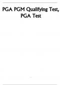 PGA PGM Qualifying Test, PGA Test PGA PGM Qualifying Test, PGA Test EXAM