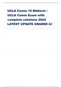 UCLA Comm 10 Midterm / UCLA Comm Exam with complete solutions 2024 LATEST UPDATE GRADED A+
