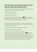 HESI PHARMACOLOGY PRACTICE QUESTIONS & ANSWERS FOR FINAL EXAM LATEST  UPDATE &sol;2024 GUARANTEED SUCCESS&period;