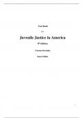 Test Bank For Juvenile Justice In America 8th Edition By Clemens Bartollas, Stuart Miller (All Chapters, 100% Original Verified, A+ Grade) 