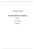 Instructor Manual For Juvenile Justice In America 8th Edition By Clemens Bartollas, Stuart Miller (All Chapters, 100% Original Verified, A+ Grade) 