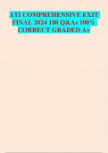 ATI COMPREHENSIVE EXIT  FINAL 2024 180 Q&As 100&percnt;  CORRECT GRADED A&plus;