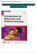 Test Bank for Introduction to Maternity and Pediatric Nursing 7e:Introduction to Maternity and Pediatric Nursing 7e (Leifer 2015): Updated A+ Score Guide