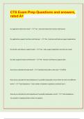 CTS Exam Prep Questions and answers&comma;  rated A&plus; &sol; APPROVED EXAM PREDICTION PAPER&sol; 