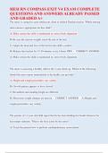 HESI RN COMPASS EXIT V4 EXAM COMPLETE QUESTIONS AND ANSWERS ALREADY PASSED AND GRADED A&plus;
