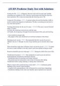 ATI RN Predictor Study Test with Solutions