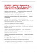 NUR 2063 / NUR2063: Essentials of Pathophysiology Exam 2 (Latest 2021 / 2022) Rasmussen | Latest 2024/25
