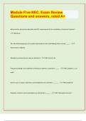 Module Five NEC&comma; Exam Review  Questions and answers&comma; rated A&plus; &sol; APPROVED EXAM PREDICTION PAPER&sol; 