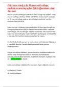 DKA case study &lpar;An 18-year-old college student recovering after DKA&rpar; Questions And Answers