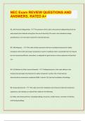 NEC Exam REVIEW QUESTIONS AND  ANSWERS&comma; RATED A&plus; &sol; APPROVED EXAM PREDICTION PAPER&sol; 
