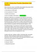 CCRN -Endocrine Practice Questions And Answers