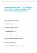 LANGUAGE OF MEDICINE 12TH EDITION CHABNER TEST BANK/THE LANGUAGE OF MEDICINE 12TH EDITION 2024 EXAM|already GRADED A+