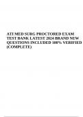 ATI MED SURG PROCTORED EXAM TEST BANK QUESTIONS AND ANSWERS 2024/2025(COMPLETE)