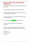 Diabetes Mellitus Study Guide Questions And Answers