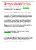 Management of Diabetes Mellitus &lpar;Lewis Med-Surg CH&period; 48&rpar; Questions And Answers
