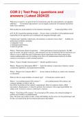 COR 2 &vert; Test Prep &vert; questions and answers &vert; Latest 2024&sol;25