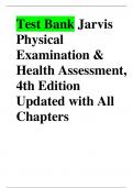Test Bank Jarvis Physical Examination & Health Assessment&comma; 4th Edition Updated with All Chapters