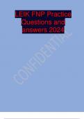 LEIK FNP Practice Questions and answers 2024 LEIK FNP Practice Questions and answers 2024 