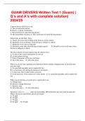  GUAM DRIVERS Written Test 1 &lpar;Guam&rpar; &vert; Q&grave;s and A&grave;s with complete solution&vert; 2024&sol;25